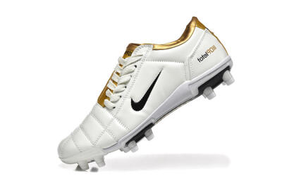 Nike Air Zoom Total 90 III FG Football Boots - White/Black/Gold