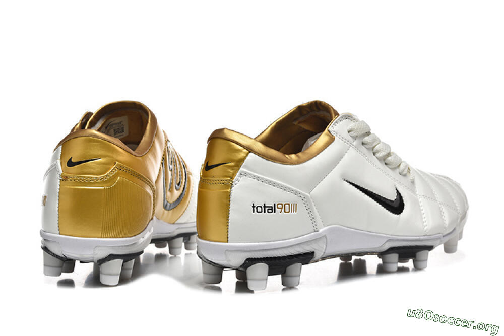 Nike Air Zoom Total 90 III FG Football Boots - White/Black/Gold 9