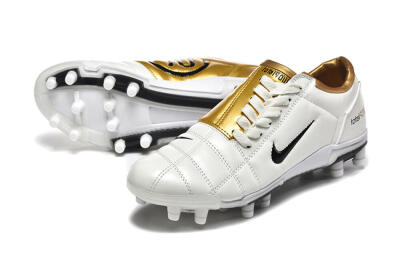 Nike Air Zoom Total 90 III FG Football Boots - White/Black/Gold