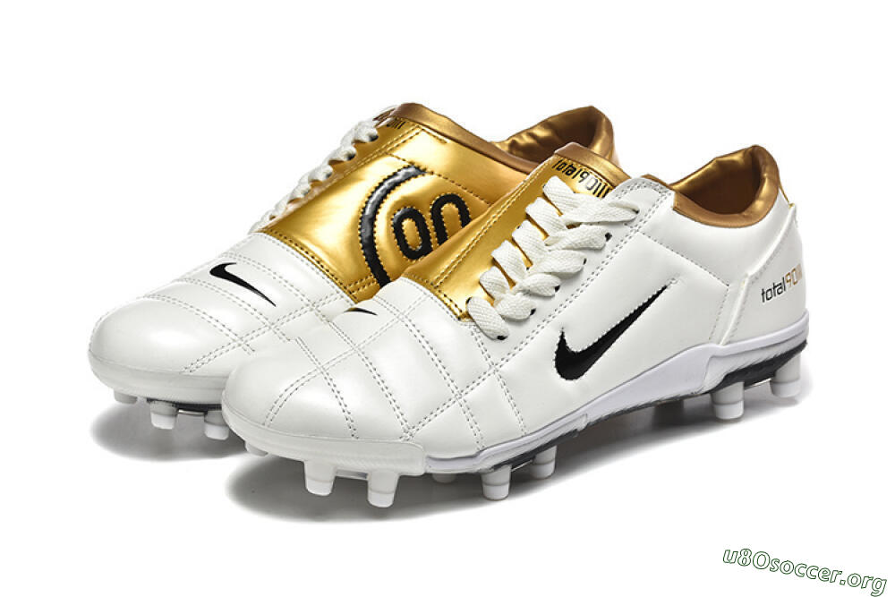 Nike Air Zoom Total 90 III FG Football Boots - White/Black/Gold 5