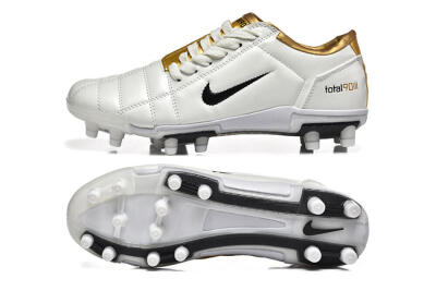Nike Air Zoom Total 90 III FG Football Boots - White/Black/Gold
