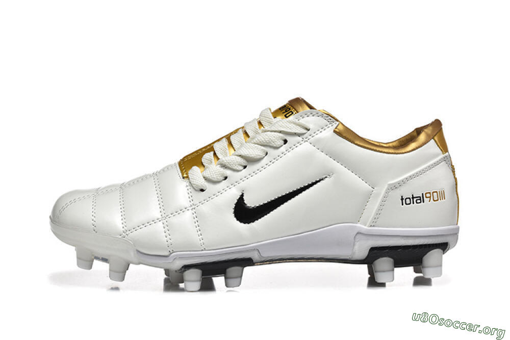 Nike Air Zoom Total 90 III FG Football Boots - White/Black/Gold 3