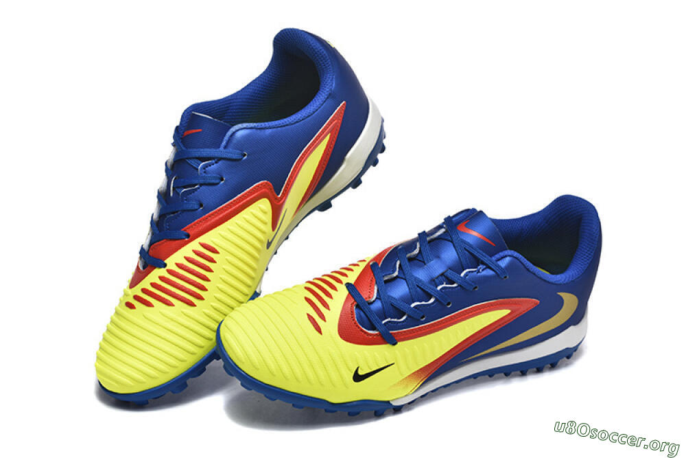 Nike Phantom 6 Elite TF Football Shoes - Yellow/Red/Blue 6