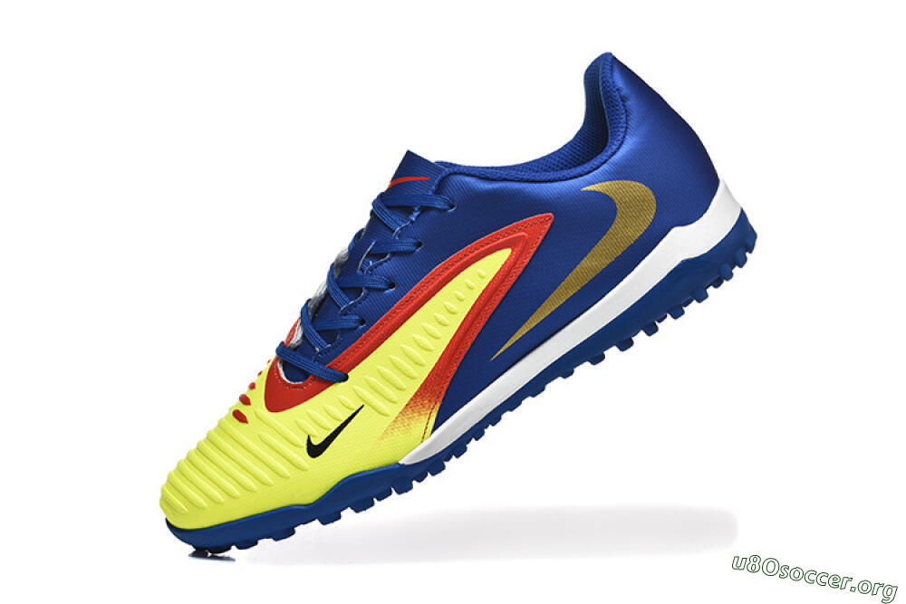 Nike Phantom 6 Elite TF Football Shoes - Yellow/Red/Blue 8