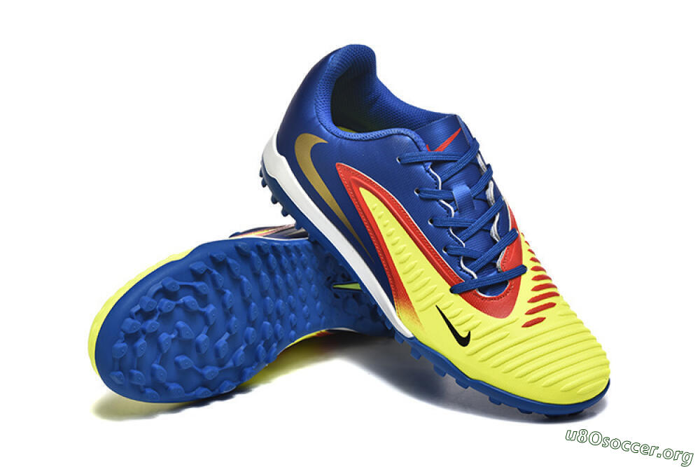 Nike Phantom 6 Elite TF Football Shoes - Yellow/Red/Blue 4