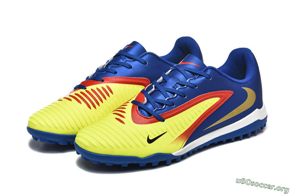 Nike Phantom 6 Elite TF Football Shoes - Yellow/Red/Blue 5
