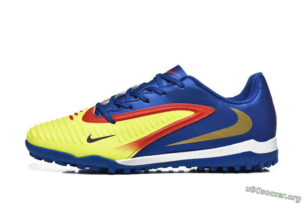 Nike Phantom 6 Elite TF Football Shoes - Yellow/Red/Blue 3