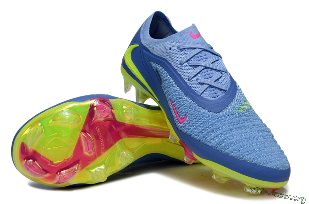 Nike Phantom 6 Elite FG Football Boots - Blue/Pink/Yellow 4