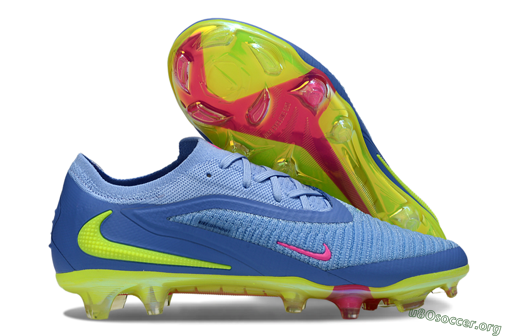 Nike Phantom 6 Elite FG Football Boots - Blue/Pink/Yellow 2