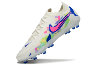 Nike Phantom GX 2 Elite AG Football Boots - White/Blue/Pink