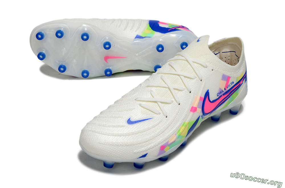 Nike Phantom GX 2 Elite AG Football Boots - White/Blue/Pink 0