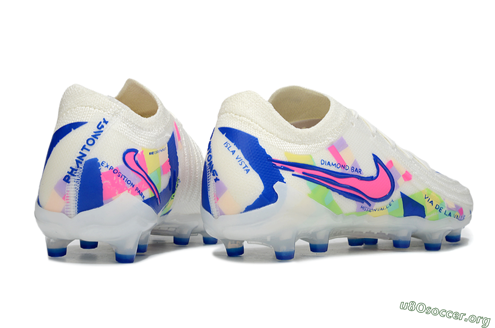 Nike Phantom GX 2 Elite AG Football Boots - White/Blue/Pink 7
