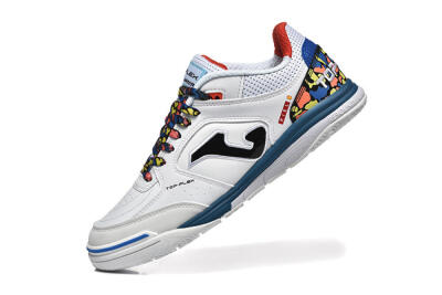 Joma Top Flex IC Football Shoes - White/Blue/Red/Yellow