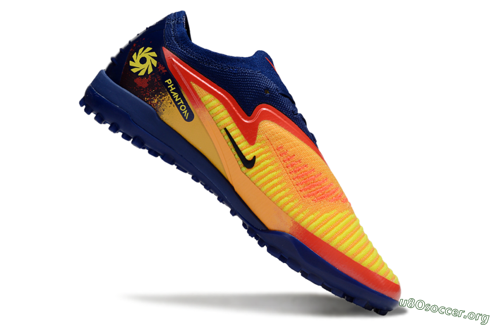 Nike Phantom 6 Elite TF Football Shoes - Yellow/Red/Blue 4