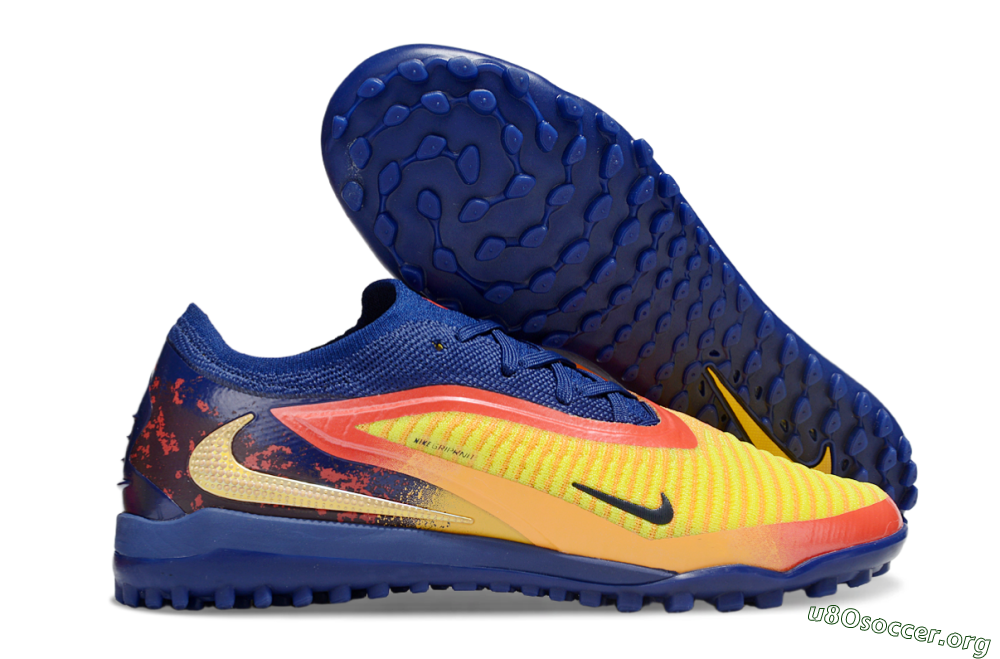 Nike Phantom 6 Elite TF Football Shoes - Yellow/Red/Blue 2