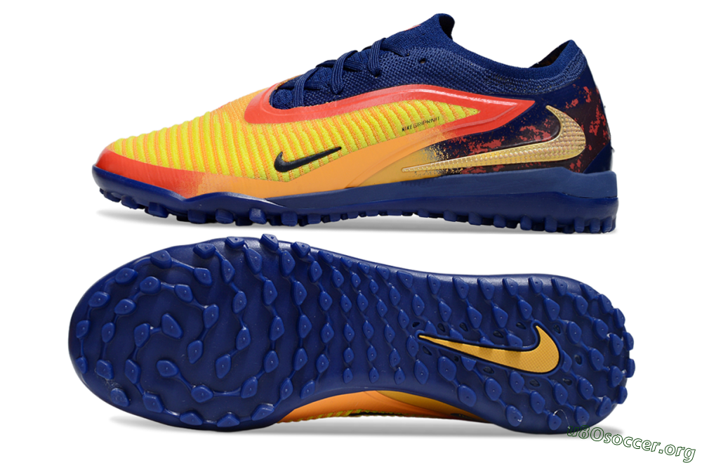 Nike Phantom 6 Elite TF Football Shoes - Yellow/Red/Blue 1