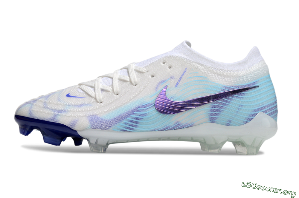Nike Phantom GX 2 Elite FG Football Boots - White/Purple/Jade 3