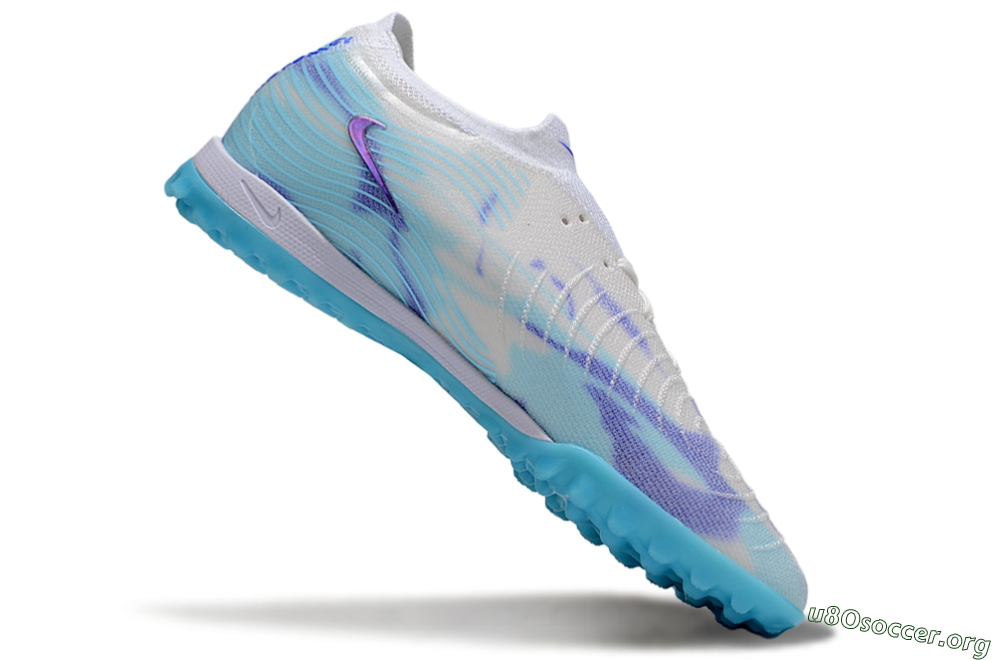 Nike Phantom GX 2 Elite TF Football Shoes - White/Purple/Jade 4
