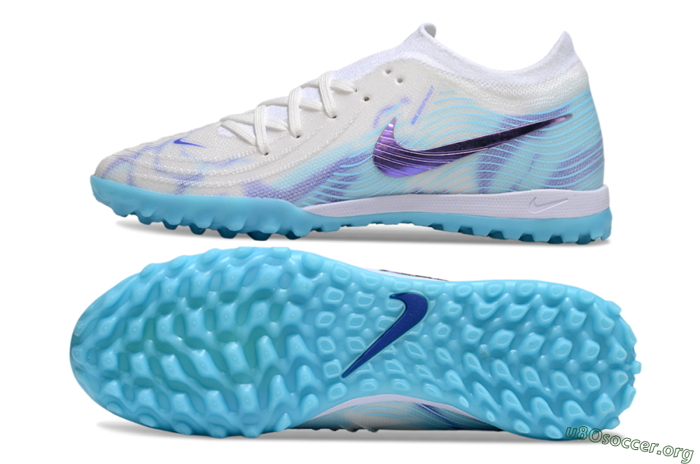 Nike Phantom GX 2 Elite TF Football Shoes - White/Purple/Jade 1