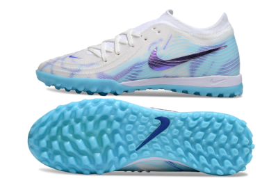 Nike Phantom GX 2 Elite TF Football Shoes - White/Purple/Jade
