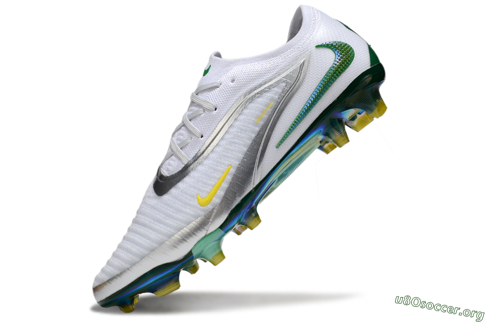 Nike Phantom 6 Elite FG Football Boots - White/Silver/Yellow 5