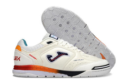 Joma Top Flex IC Football Shoes - White/Black/Red