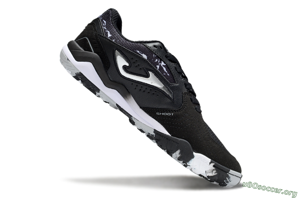 Joma Top Flex TF Football Shoes - Black/Silver/White 4