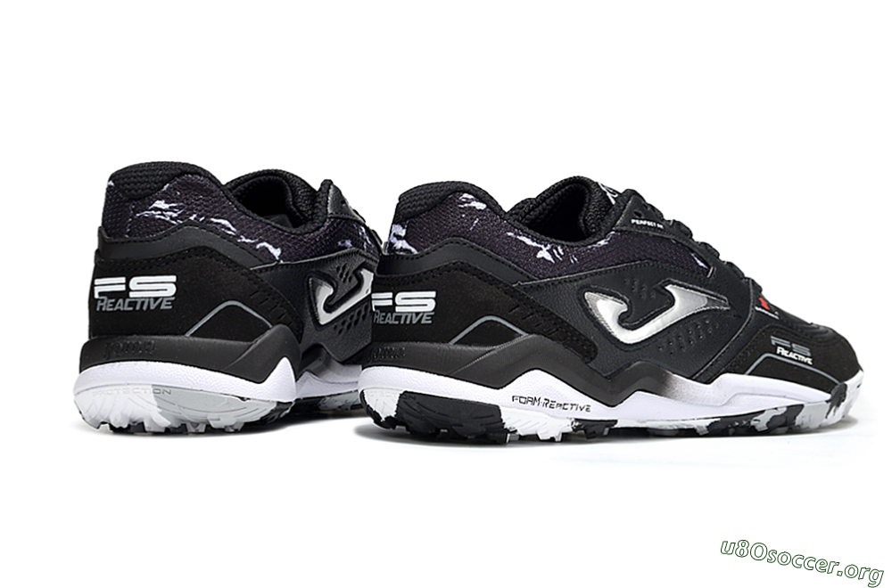 Joma Top Flex TF Football Shoes - Black/Silver/White 6