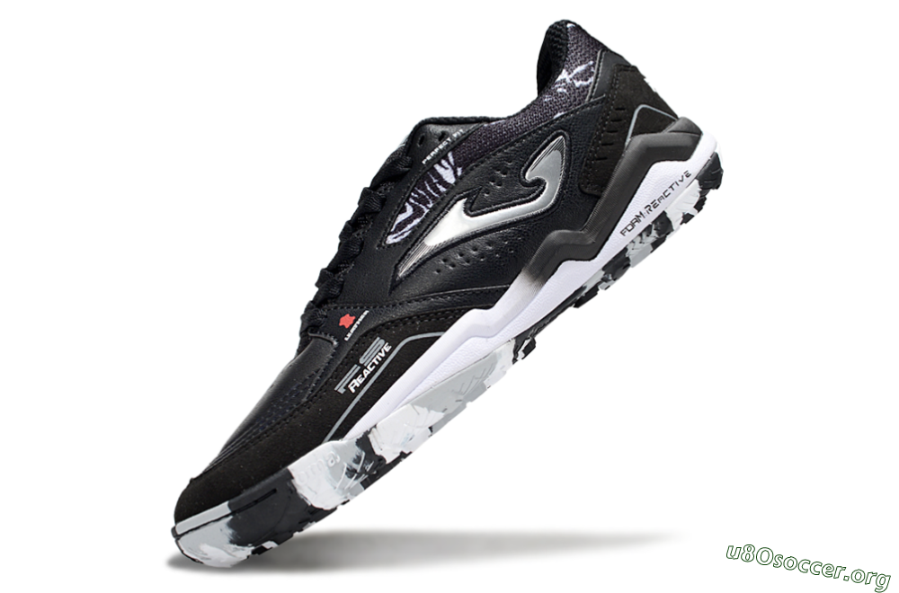 Joma Top Flex TF Football Shoes - Black/Silver/White 5
