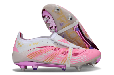 Adidas Predator 25 Elite Foldover Tongue SG Football Boots - Pink/White/Gold