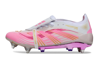 Adidas Predator 25 Elite Foldover Tongue SG Football Boots - Pink/White/Gold