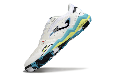 Joma Top Flex TF Football Shoes - White/Jade/Yellow