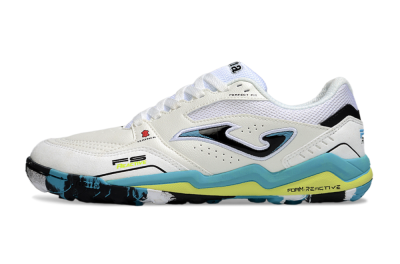 Joma Top Flex TF Football Shoes - White/Jade/Yellow