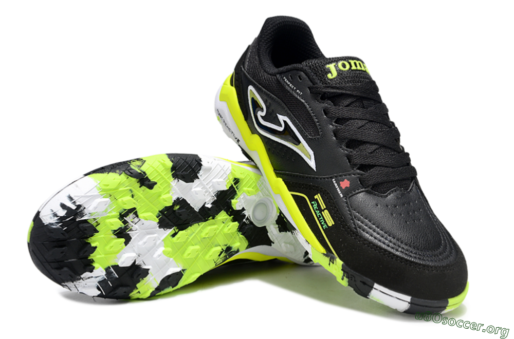 Joma Top Flex TF Football Shoes - Black/White/Yellow 0