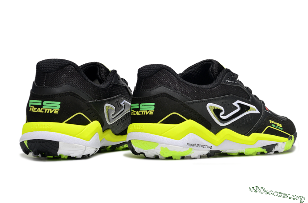 Joma Top Flex TF Football Shoes - Black/White/Yellow 6