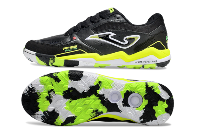 Joma Top Flex TF Football Shoes - Black/White/Yellow