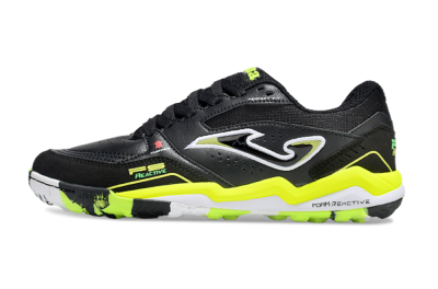 Joma Top Flex TF Football Shoes - Black/White/Yellow