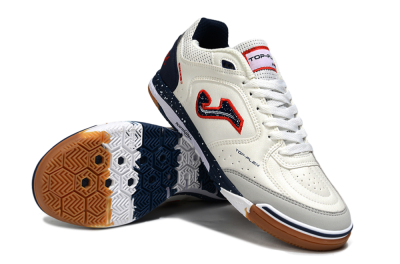Joma Top Flex IC Football Shoes - White/Blue/Red