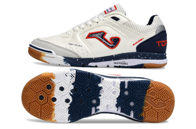 Joma Top Flex IC Football Shoes - White/Blue/Red
