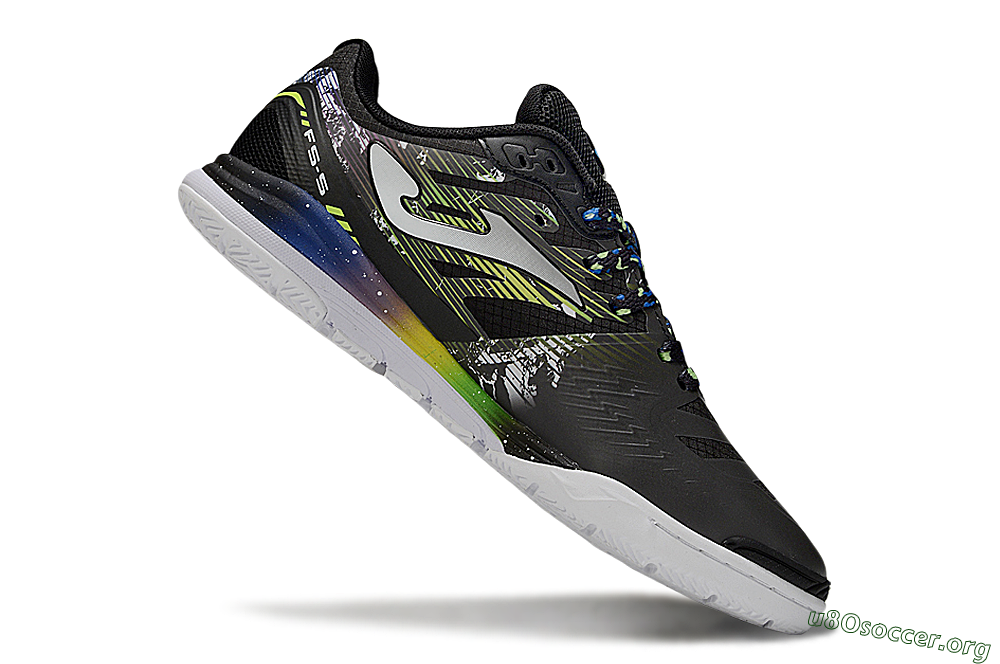 Joma Top Flex IC Football Shoes - Black/White/Yellow 4