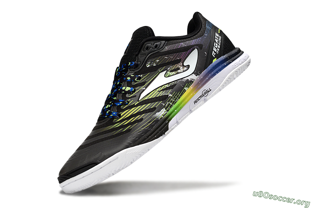 Joma Top Flex IC Football Shoes - Black/White/Yellow 5