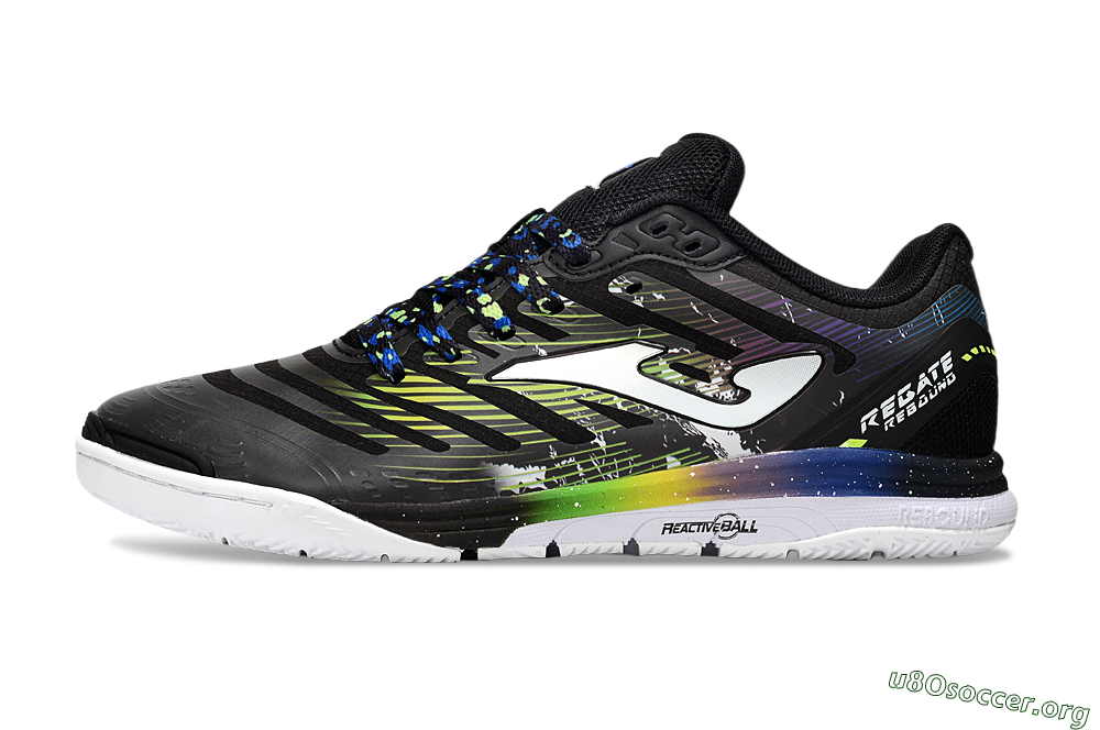 Joma Top Flex IC Football Shoes - Black/White/Yellow 3