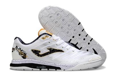 Joma Top Flex IC Football Shoes - White/Black/Gold
