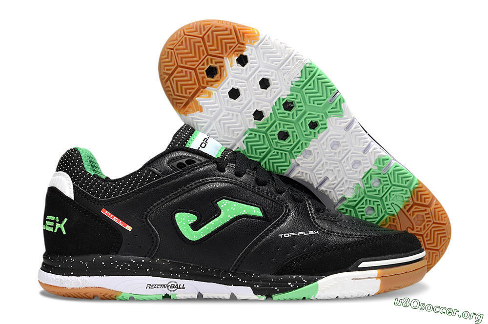 Joma Top Flex IC Football Shoes - Black/Yellow/White 2