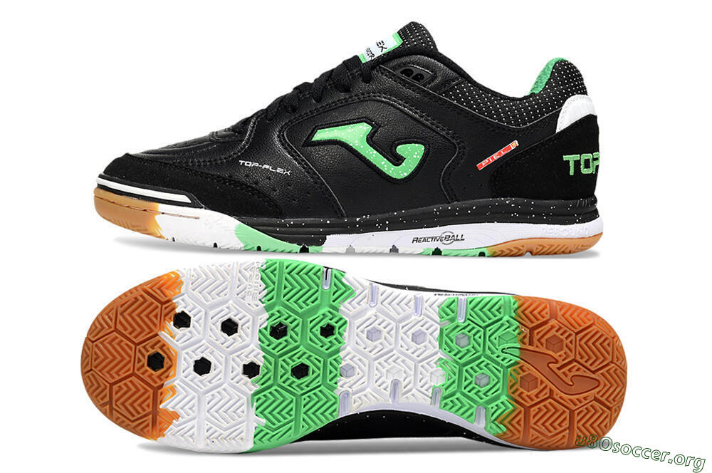 Joma Top Flex IC Football Shoes - Black/Yellow/White 1