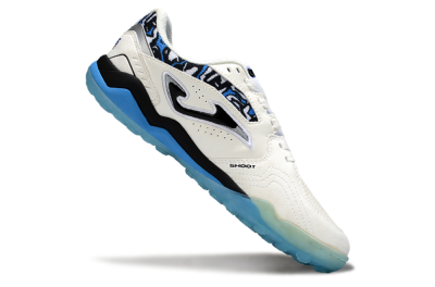 Joma Top Flex TF Football Shoes - White/Black/Blue