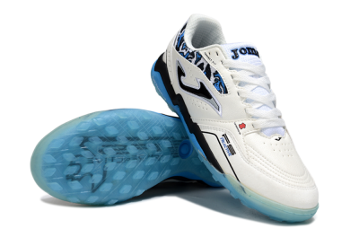 Joma Top Flex TF Football Shoes - White/Black/Blue
