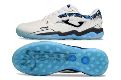 Joma Top Flex TF Football Shoes - White/Black/Blue