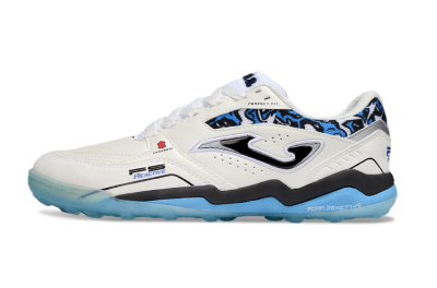 Joma Top Flex TF Football Shoes - White/Black/Blue