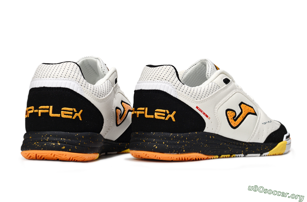 Joma Top Flex IC Football Shoes - White/Yellow/Black 6